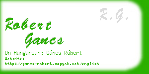 robert gancs business card