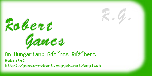 robert gancs business card